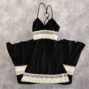 Y2k Wet Seal Crochet Tiered Maxi Dress